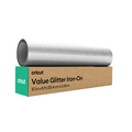 Glitzer Iron-On im Vorteilspack (25,4 cm x  2,4 m &ndash; 10 Zoll x 8 Fu&szlig;), Silber