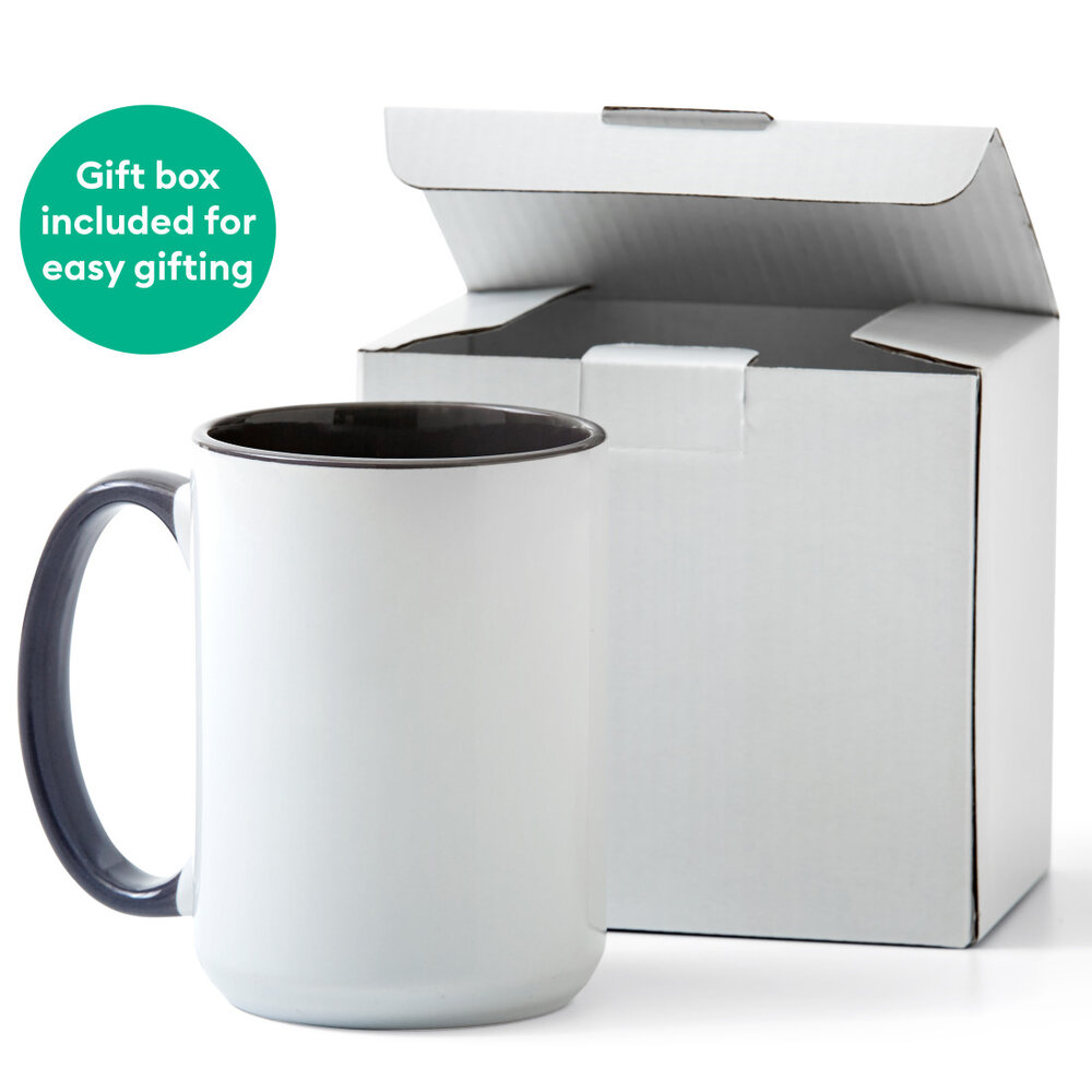Taza Cricut Ceramic Mug 425 ml gris con caja lista para regalo