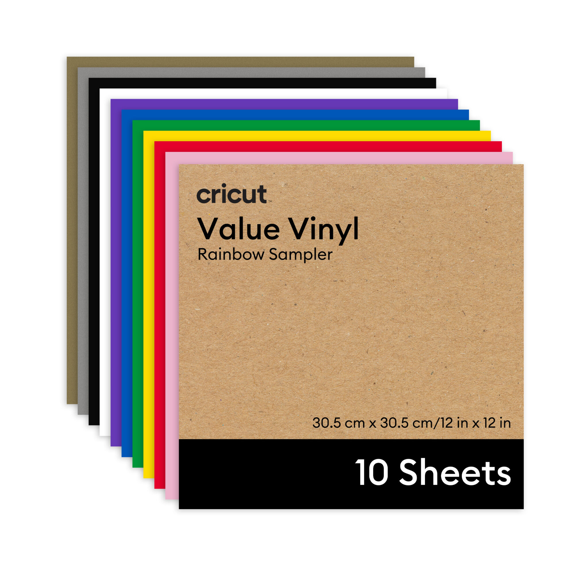 Cricut™ Value Vinyl Rainbow Sampler (0.3m / 12 in) (10 Count)