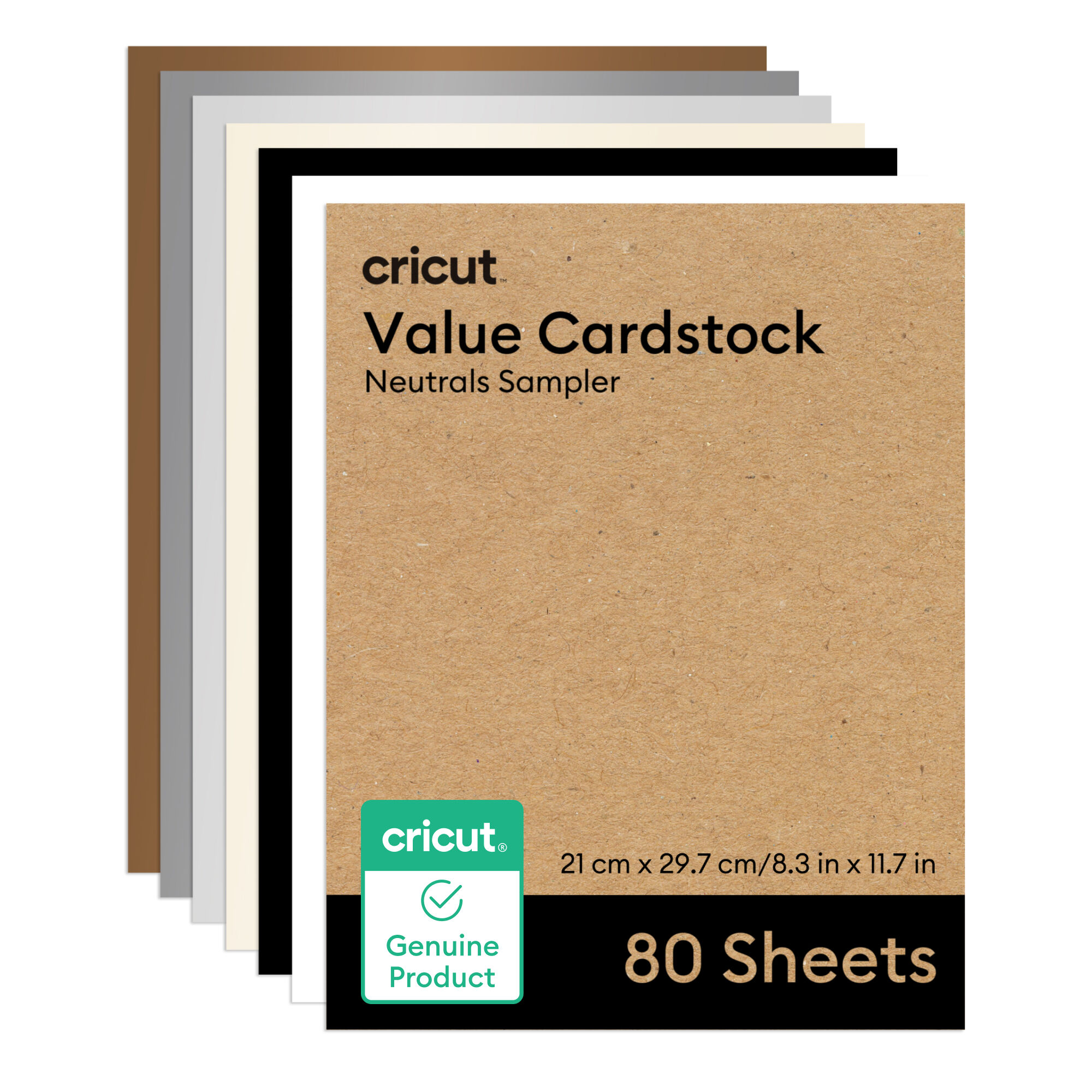 Cricut Value Cardstock | Neutrals Sampler – A4 (80 Count)