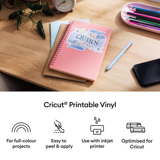 Vinyle imprimable Cricut&trade; pour imprimante &agrave; jet d'encre &ndash; A4 (50 unit&eacute;s), Blanc