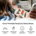 Cricut&trade; Printable Temporary Tattoo Sheets &ndash; A4 (8 ct), Transparent