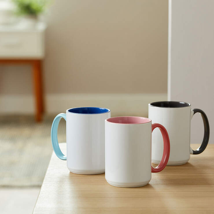 Beveled Ceramic Mug Blank - GREY