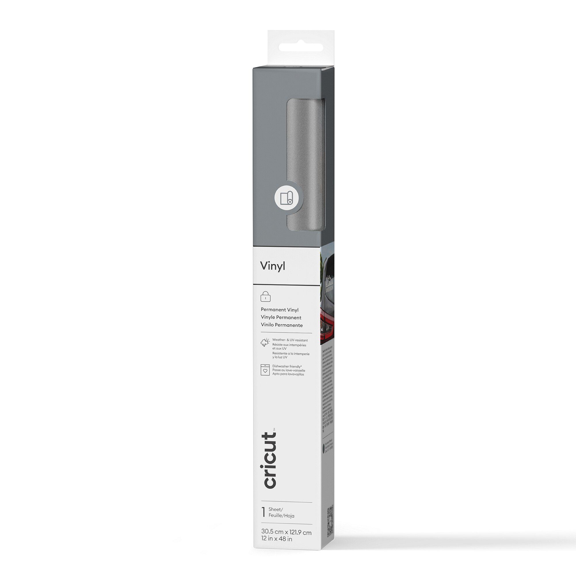 Cricut™ Vinyl | Permanent (4 ft) | Silver