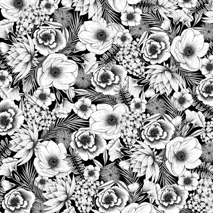 Feuilles de transfert Infusible Ink™ à motifs, Botanique noire Feuilles de transfert Infusible Ink™ à motifs, Botanique noire