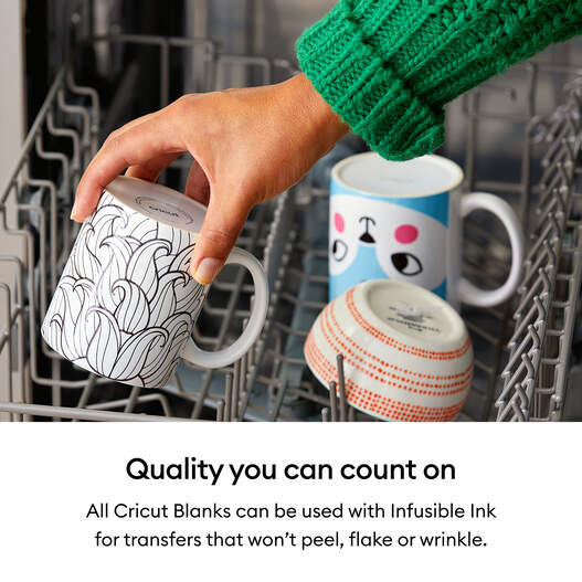 Beveled Ceramic Mug Blank - 15 oz/425 ml (6 ct)
