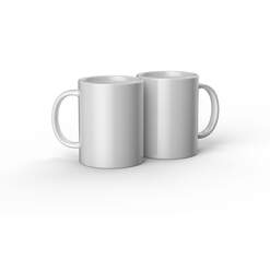 Ceramic Mug Blank, White - 15 oz/440 ml (2 ct)