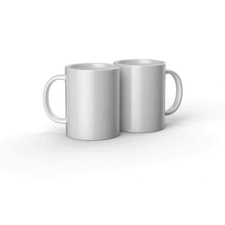 Ceramic Mug Blank, White - 15 oz/440 ml (2 ct)