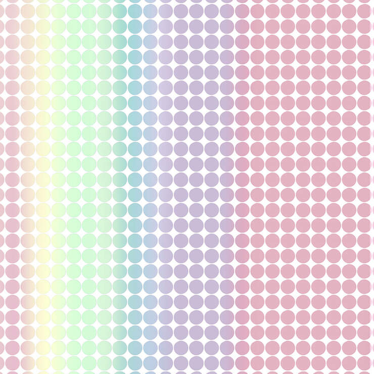 Holographic Iron-On Mosaic Circles Sampler, Aurora