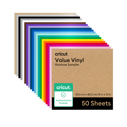 Vinyl im Vorteilspack, Regenbogen-Musterset (50 Stk.)