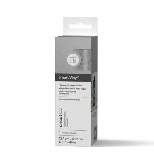 Cricut Joy&trade; Smart Vinyl&trade; Shimmer Matless Permanent Vinyl, Silver