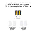 Cricut StickerPix Print + Cut&trade; Sticker Sheets, Photo Paper & Ink Cartridges Set (72 Prints)