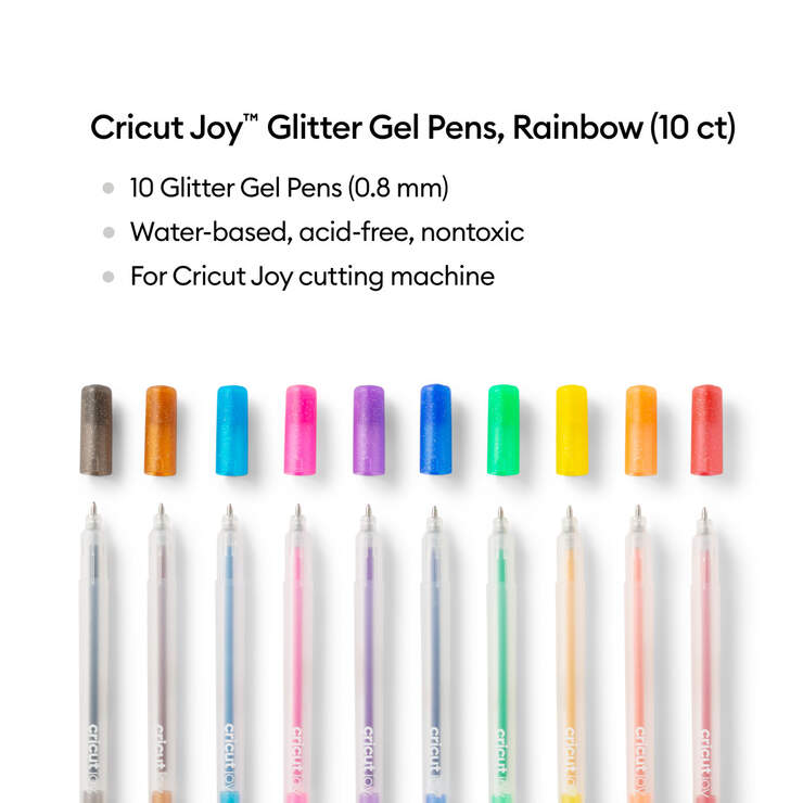 Cricut Joy™ Glitter Gel Pens 0.8 mm, Rainbow (10 ct) Cricut Joy™ Glitter Gel Pens 0.8 mm, Rainbow (10 ct)