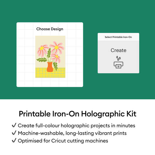Holografisches Iron-On-Set zum Bedrucken &ndash; A4 (4 Stk.)