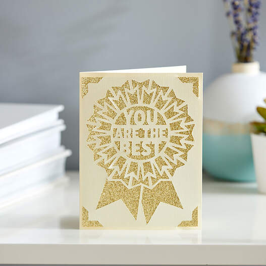Inserts de cartes Cricut Joy™, Crème/Or Paillettes