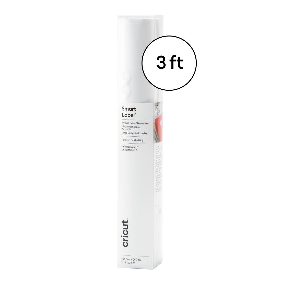 Smart Label Beschreibbares Vinyl – Ablösbar, Transparent (0,9M, 3 Fuß)