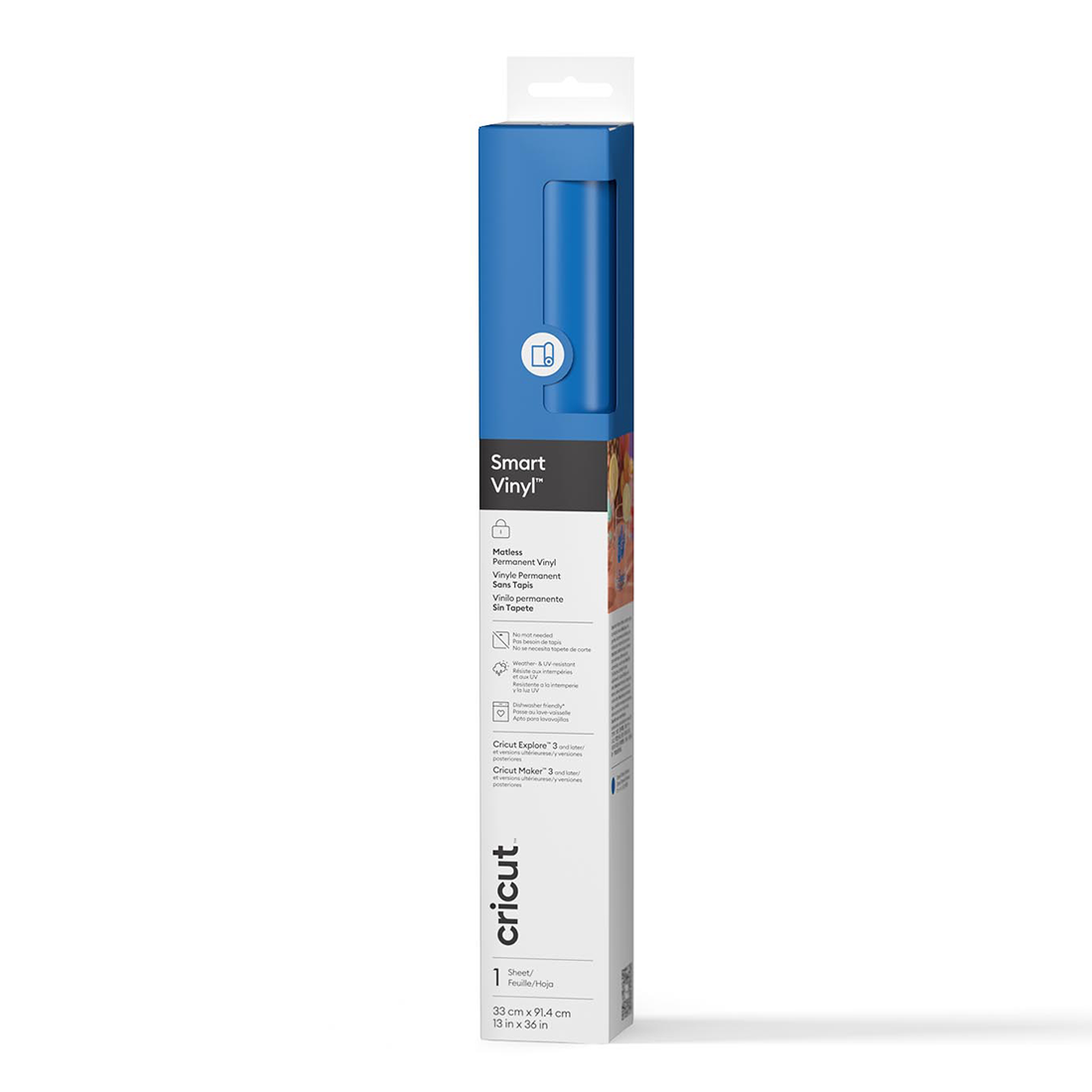 Smart Vinyl – Permanentes Vinyl Ohne Schneidematte (0,9 M / 3 Fuß), Meerblau