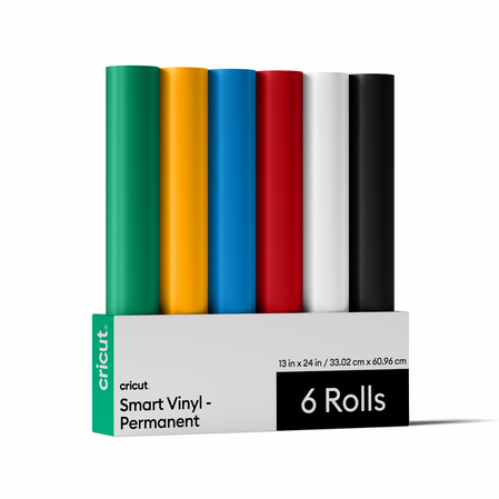 Smart Vinyl™ Matless Permanent Vinyl, Variety Sampler (0.6m / 2ft, 6ct)