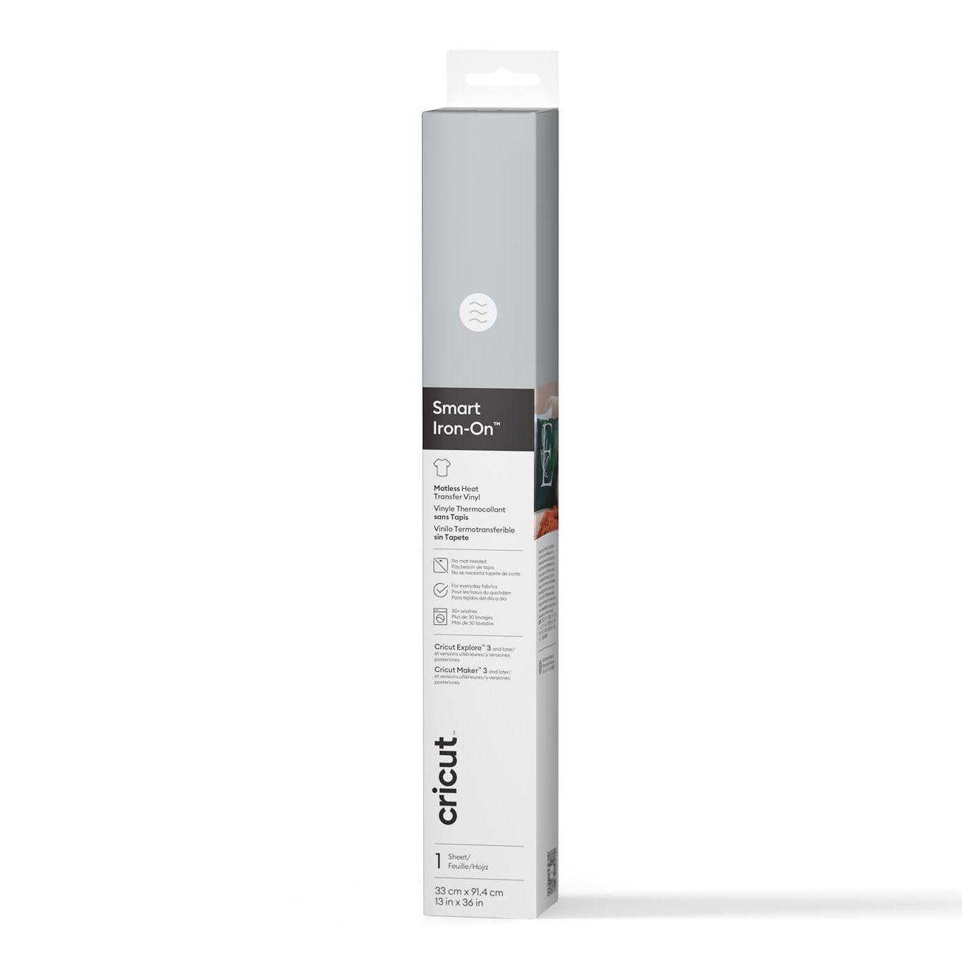 Cricut™ Smart Iron|On™ Matless Heat Transfer Vinyl (3 ft) | Silver