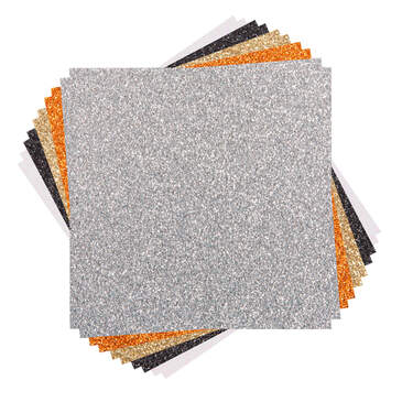 Échantillons de papier cartonné scintillant, couleurs classiques - 12 po x 12 po (30,5 cm x 30,5 cm)