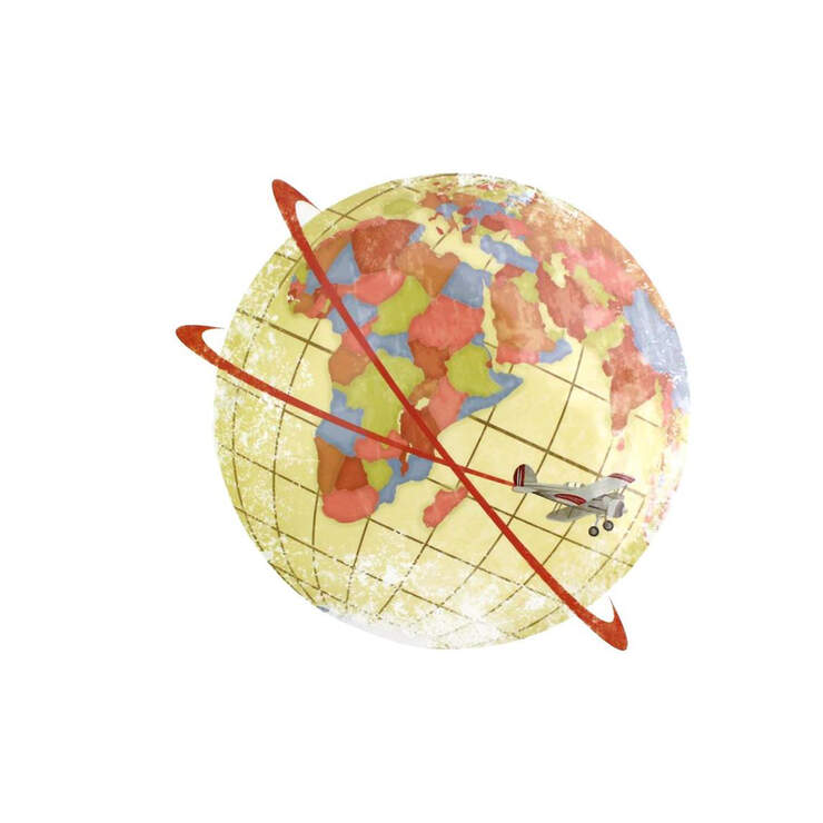 Iron-On Designs™, Globe Sepia (LG) Iron-On Designs™, Globe Sepia (LG)