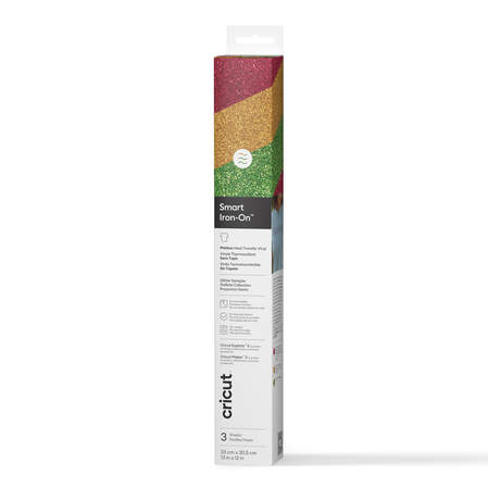 Vinyle thermocollant sans tapis Smart Iron-On&trade; paillet&eacute;, collection Frog Prince &ndash; 33 cm &times; 30,5 cm (13 po &times; 12 po) (3 unit&eacute;s)