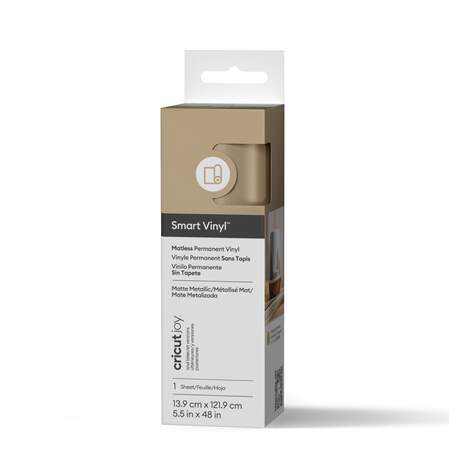 Cricut Joy&trade; Smart Vinyl&trade; matt-metallisch, permanentes Vinyl ohne Schneidematte, Champagner