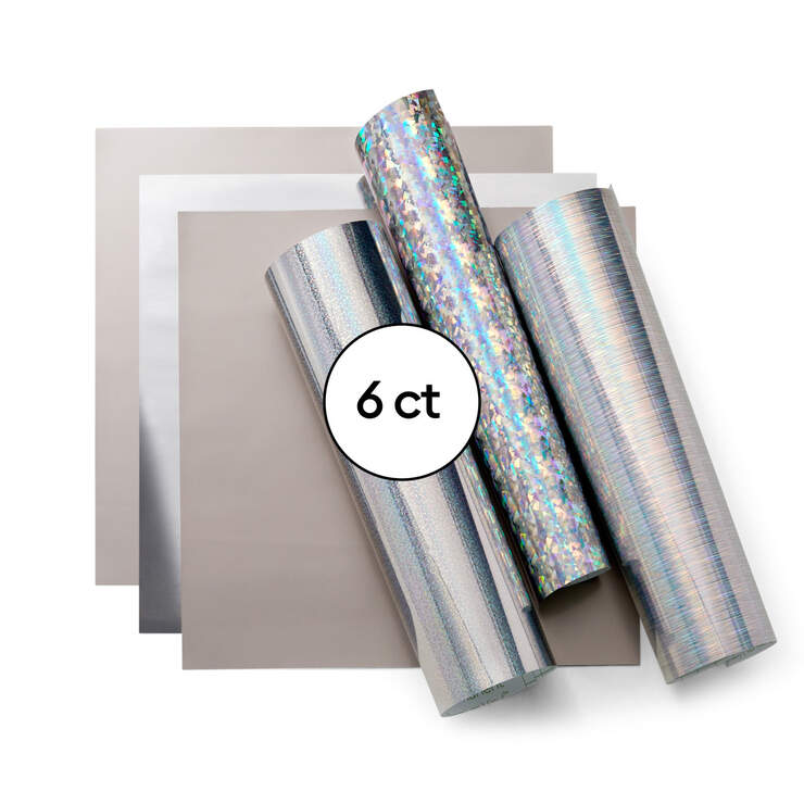 Holographic Vinyl, Silver Sampler - Permanent (6 ct) Holographic Vinyl, Silver Sampler - Permanent (6 ct)