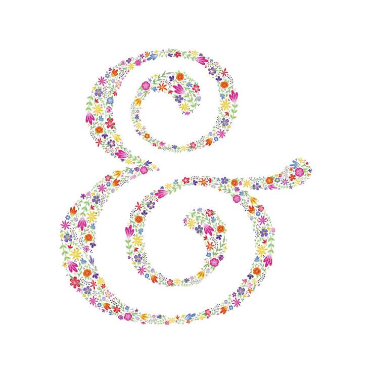 Iron-On Designs™, Floral Ampersand (LG) Iron-On Designs™, Floral Ampersand (LG)
