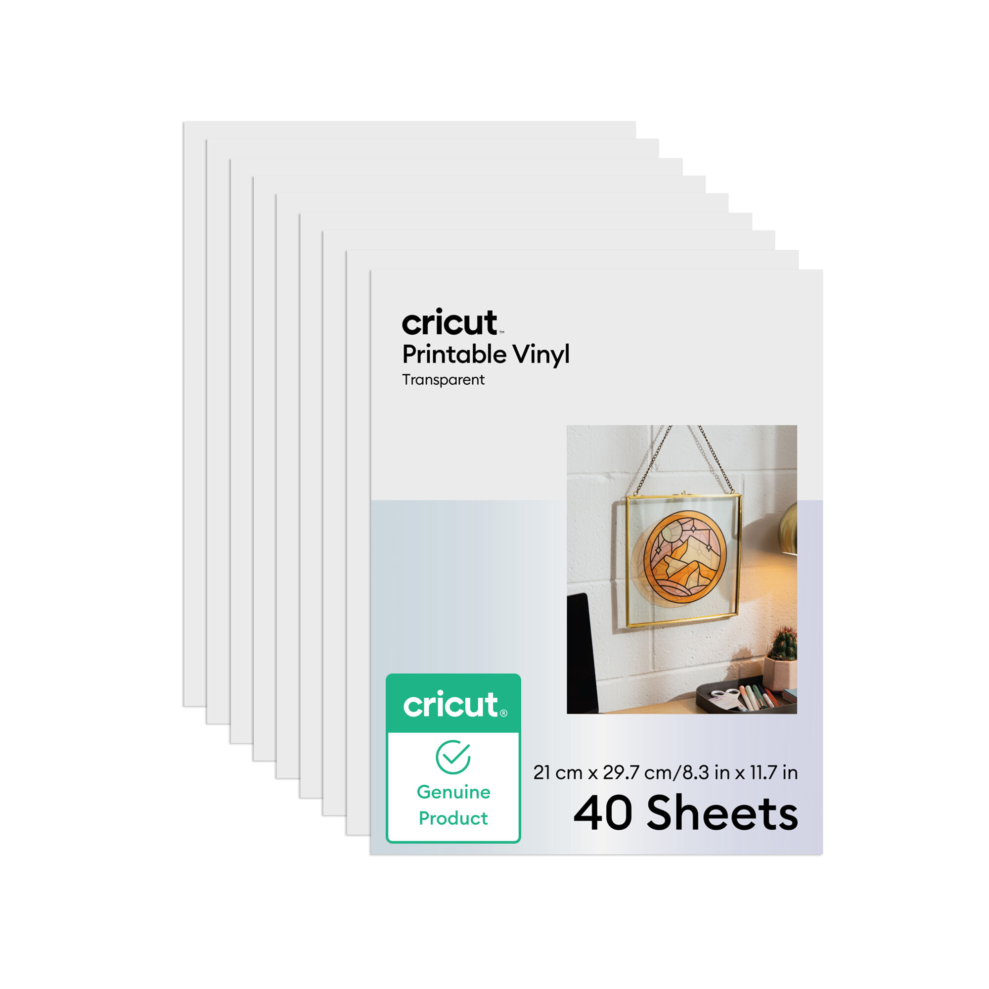 Cricut Bedruckbares Vinyl – A4 (40 Stk.), Transparent