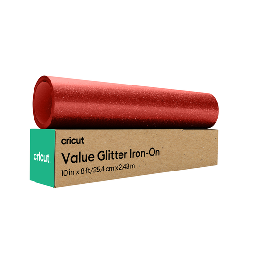 Glitzer Iron-On im Vorteilspack (25,4 cm x  2,4 m &ndash; 10 Zoll x 8 Fu&szlig;), Silber
