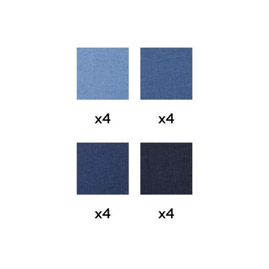 &Eacute;cusson thermocollant, Tons bleu denim &ndash; 10.2 cm x 15.2 cm (4 po x 6 po) (16 unit&eacute;s)