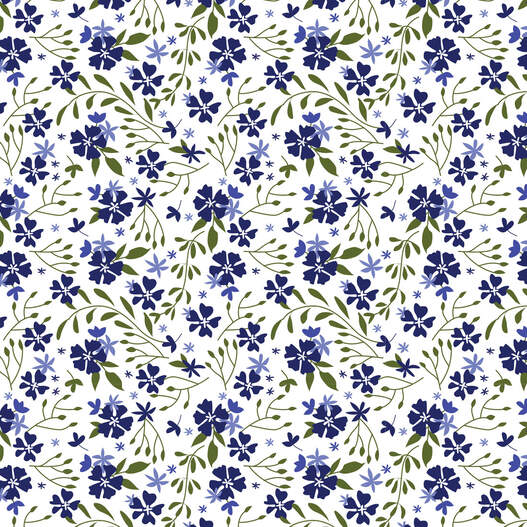 Premium Vinyl™ Patterned Sampler, In Bloom Blue - Removable