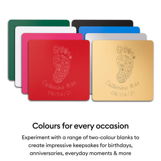 Two-Colour Engraving Blanks, Square &ndash; 4 in (10.2 cm) (8 ct)