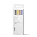 Stylos &agrave; encre gel paillet&eacute;e 0,8 mm, collection Basics (5 unit&eacute;s)