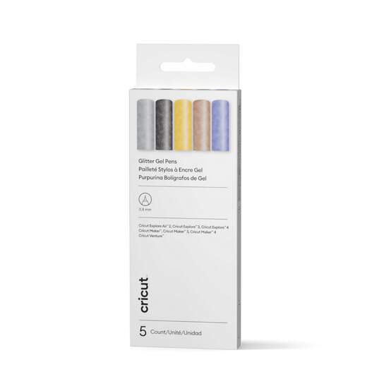 Stylos &agrave; encre gel paillet&eacute;e 0,8 mm, collection Basics (5 unit&eacute;s)