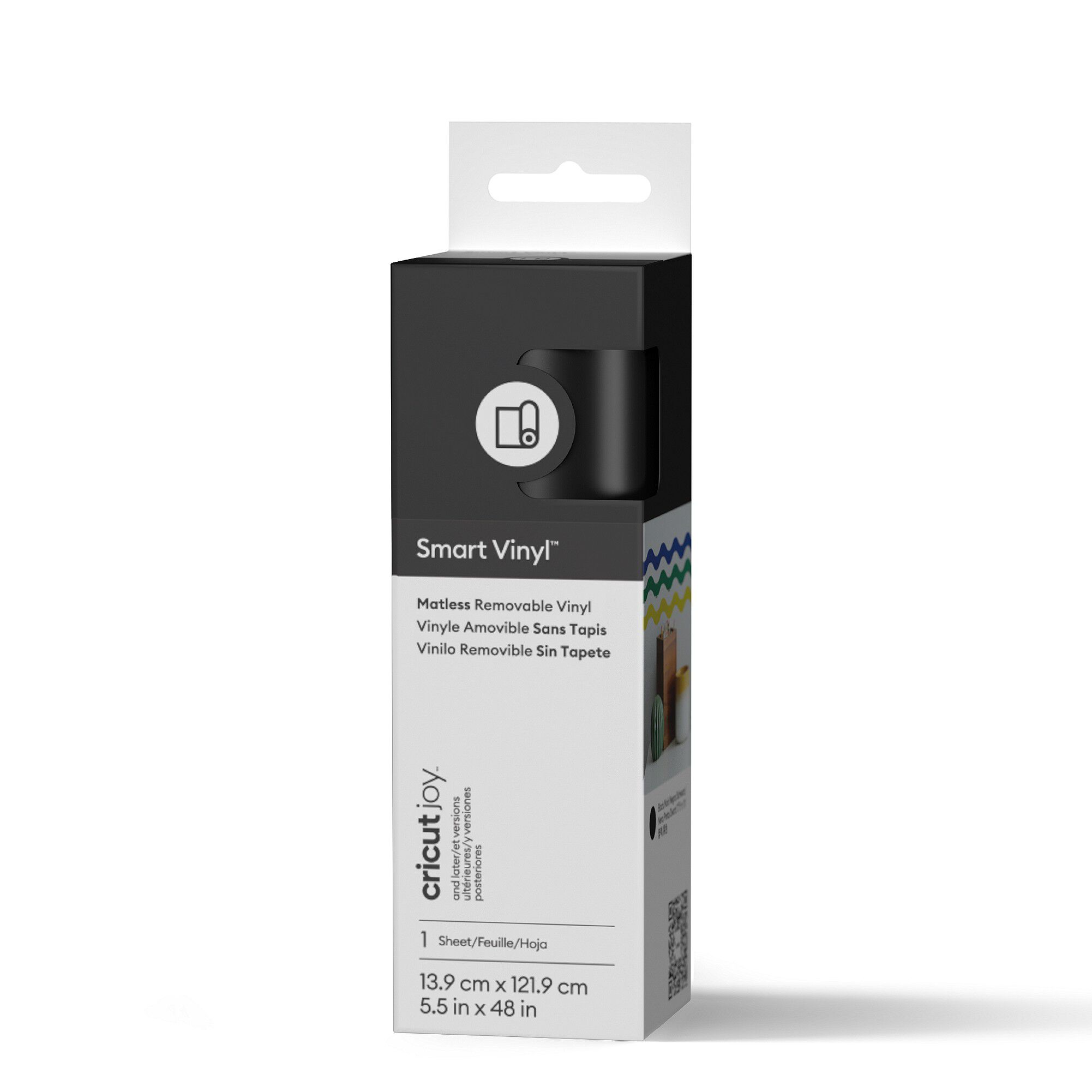 Cricut Joy Smart Vinyl – Ablösbar, Schwarz | Black