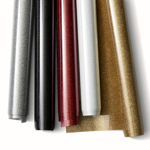 Glitzer Iron-On, Standardfarben-Musterset (3 Stk.)