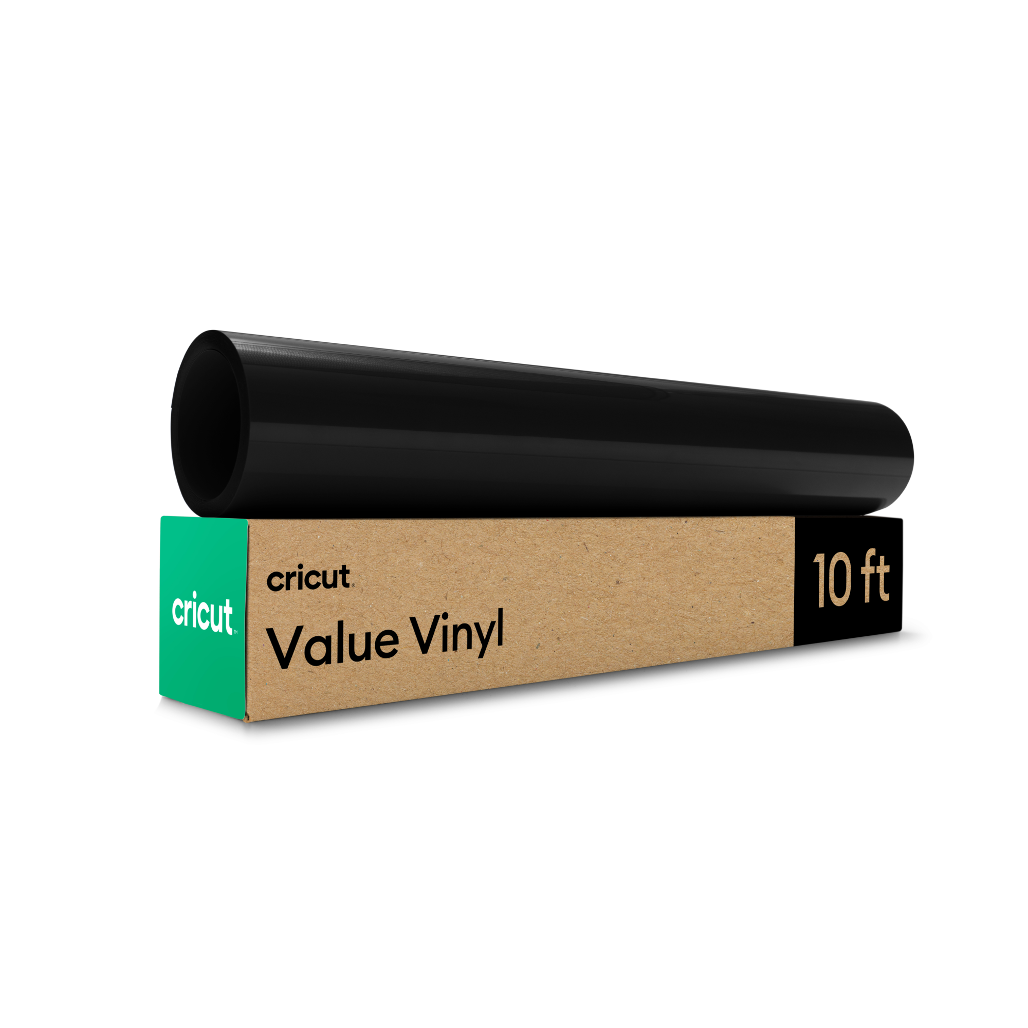Glänzendes Vinyl Im Vorteilspack (30,5 Cm X 6,1 M / 12 Zoll X 20 Fuß),schwarz