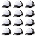 Cricut Trucker Hat, Black/White - 12ct