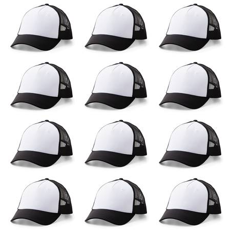 Cricut Trucker Hat, Black/White - 12ct