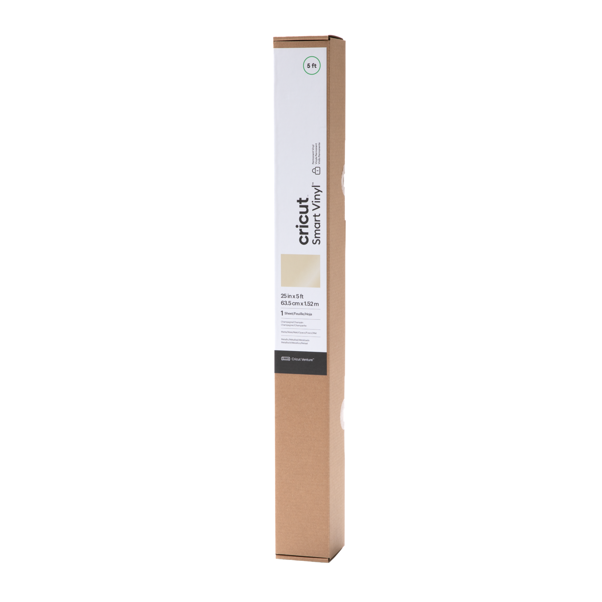Smart Vinyl Matte Metallic - Permanent, Champagne 5 Ft