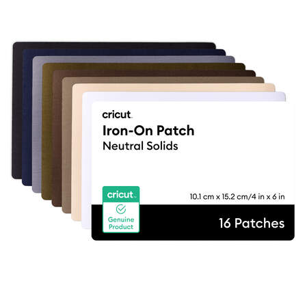 &Eacute;cusson thermocollant, couleurs unies neutres &ndash; 10,2 cm x 15,2 cm (4 po x 6 po) (16 unit&eacute;s)