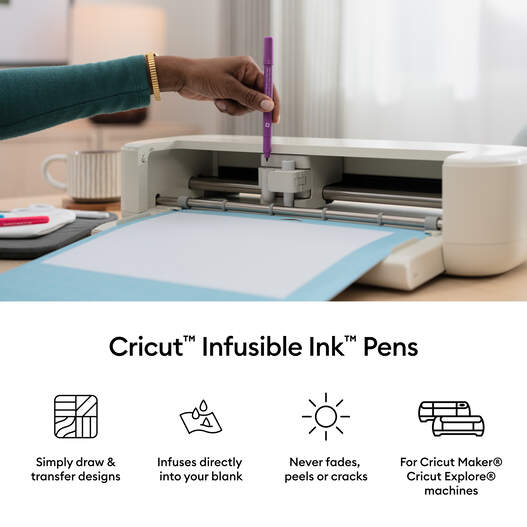 Infusible Ink&trade; Stifte 0,4, Schwarz (3 Stk.) + Adapter