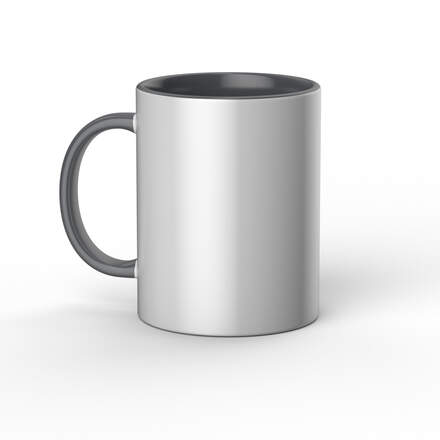 Keramikbecher-Rohling, Weiß/Grau – 425 ml/15 oz. (1 Stück) Keramikbecher-Rohling, Weiß/Grau – 425 ml/15 oz. (1 Stück)