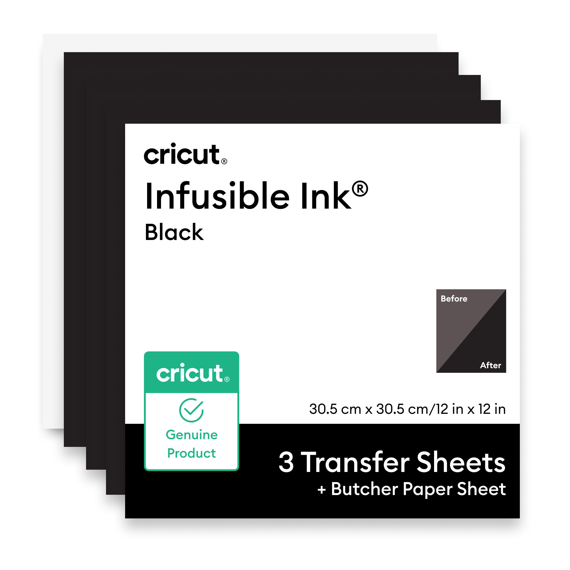 Infusible Ink -Transferfolien (2 Stück), Schwarz