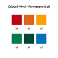 Vinyl – permanent, Musterset Knallige Farben (6 Stk.)