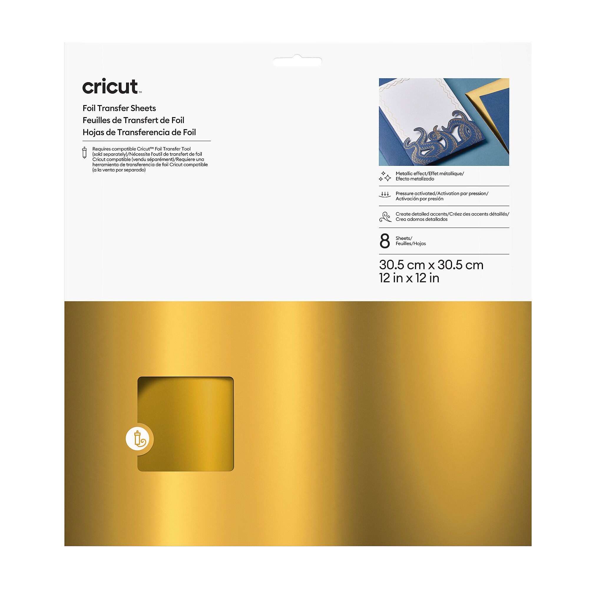 Folientransferbögen, Gold (8 Stk.)