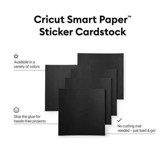 Cricut Papier autocollant Smart 30.5x30.5 en 4 déclinaisons