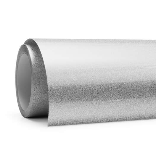 Vinyle thermocollant sans tapis Smart Iron-On&trade; paillet&eacute; (91,4 cm/3 pi), Argent